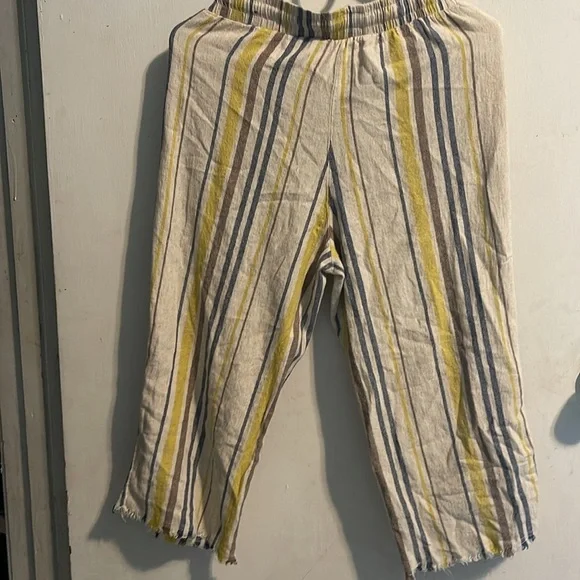 Striped Kids Bottoms in Yellow and Blue - Picture 3 of 3